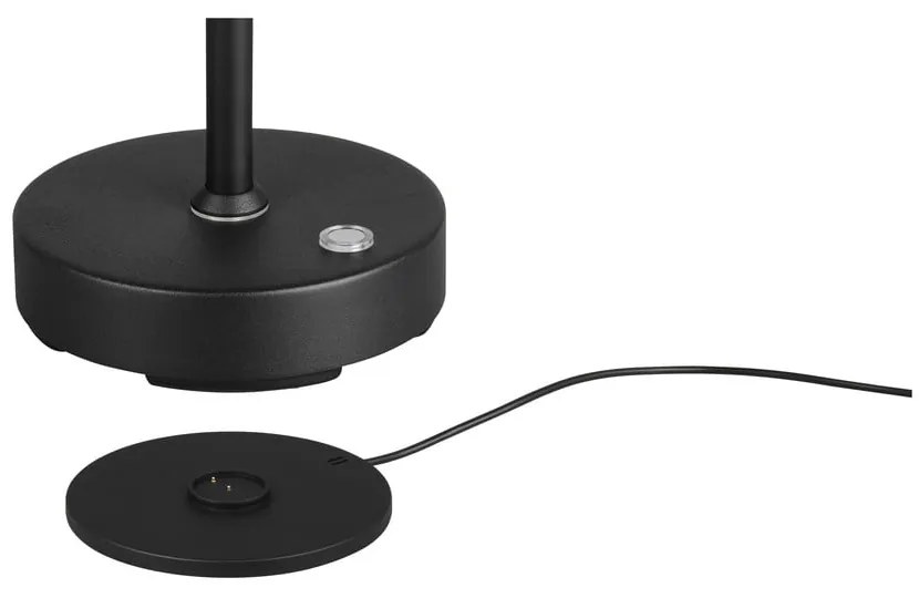 Czarna lampa stołowa LED (wysokość 45 cm) Moreno – Trio