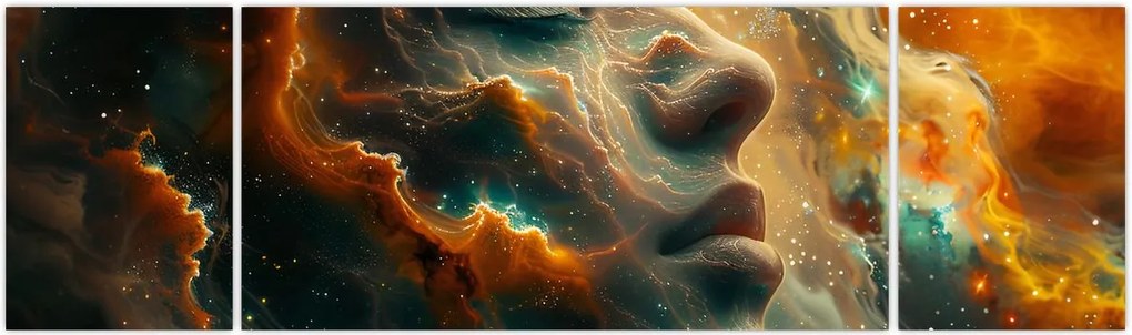 Obraz - Twarz w kosmosie (170x50 cm)