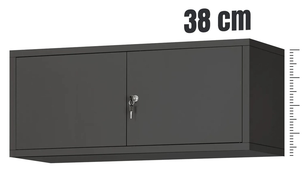 Nadstawka do szafy antracytowa, 900x380x400 mm: EWA
