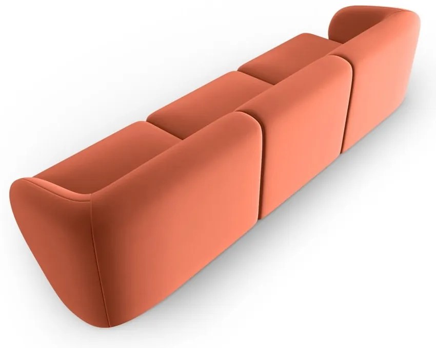 Różowa aksamitna sofa 266 cm Paolo – Milo Casa