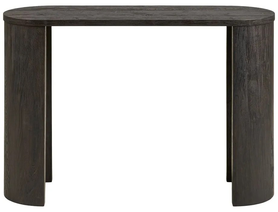 Ciemnobrązowa konsola w dekorze dębu 38x114 cm Bibione – House Nordic
