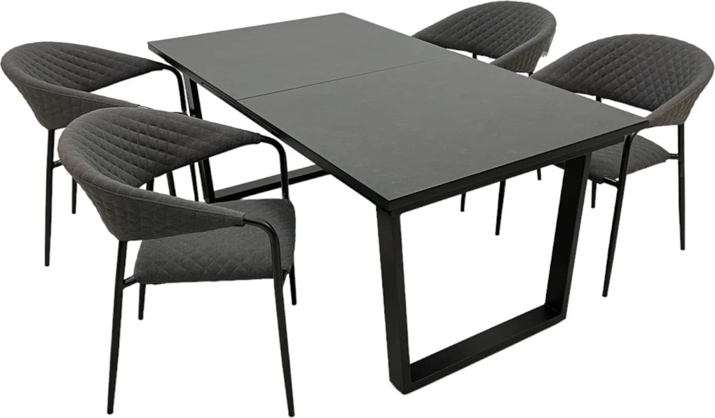 Doppler LIVORNO MELIA LIKA-TEX® ogrodowy zestaw wypoczynkowy 4+1 antracyt