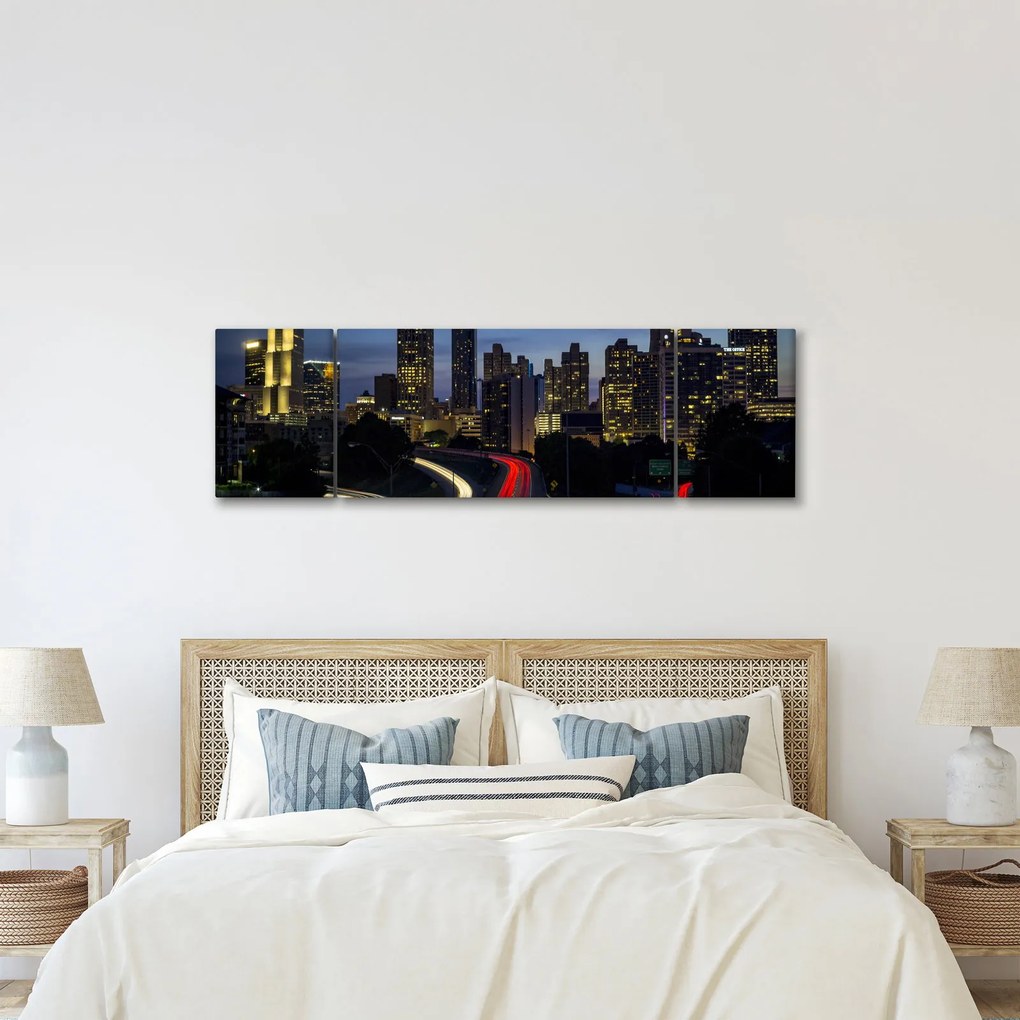 Obraz miasta nocą (170x50 cm)