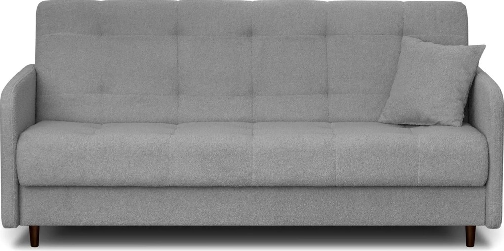 Sofa z Funkcją Spania TIVOLI Rozkładana Dwuosobowa Szara Boucle Nowoczesna