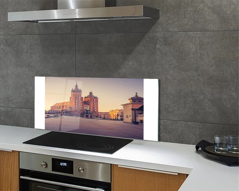 Panel Szklany Poranek przy Bazylice w Krakowie