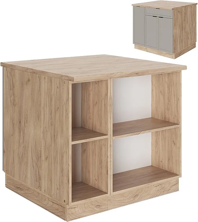 Wyspa kuchenna greybeige 90x60x82 fame-line