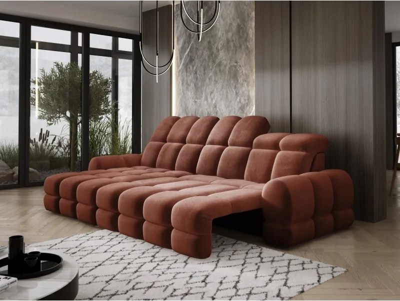 Narożnik TOLLO MINI S Lewostronny Elektryczna regulacja Salvador 07 kolor Rustykalny WERSAL