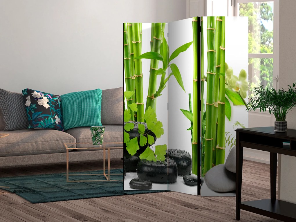 Parawan dwustronny Orient 135x172 cm 3-częściowy zielony ARTGEIST B