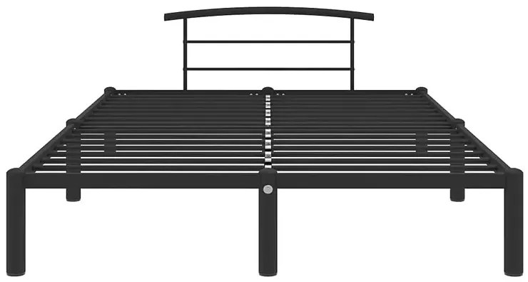 Czarne metalowe łóżko w stylu industrialnym 120x200 cm - Mohn