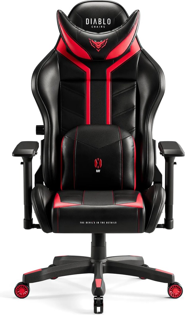 Krzesło dla graczy Diablo X-Ray Normal Size czarno-czerwony