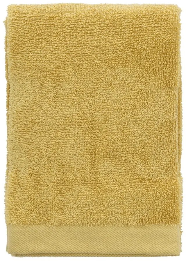 Żółty ręcznik z bawełny organicznej 50x100 cm Comfort – Södahl