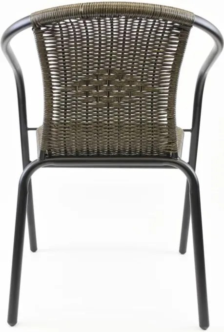 Zestaw krzeseł ogrodowych, ciemnoszarych, 2 szt