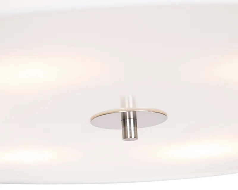 Rustykalna lampa sufitowa biała 70 cm - Drum Nowoczesny Oswietlenie wewnetrzne