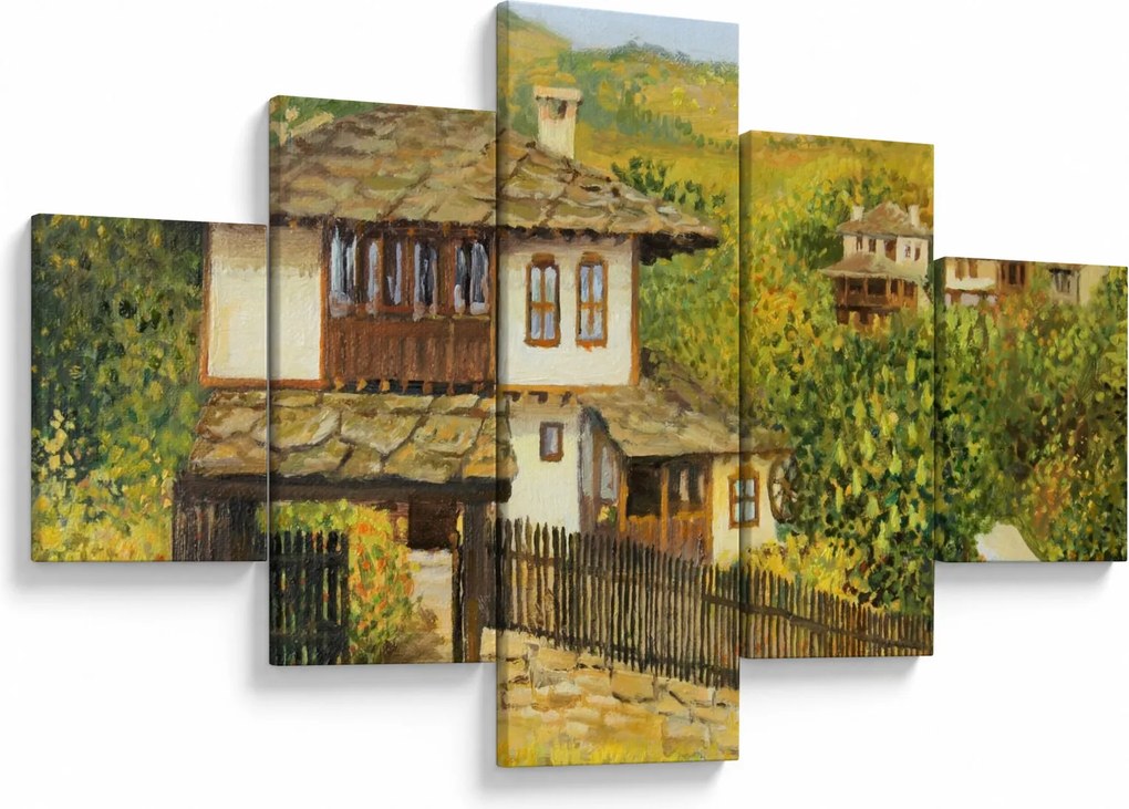 Obraz - Domki letniskowe w lecie (125x70 cm)