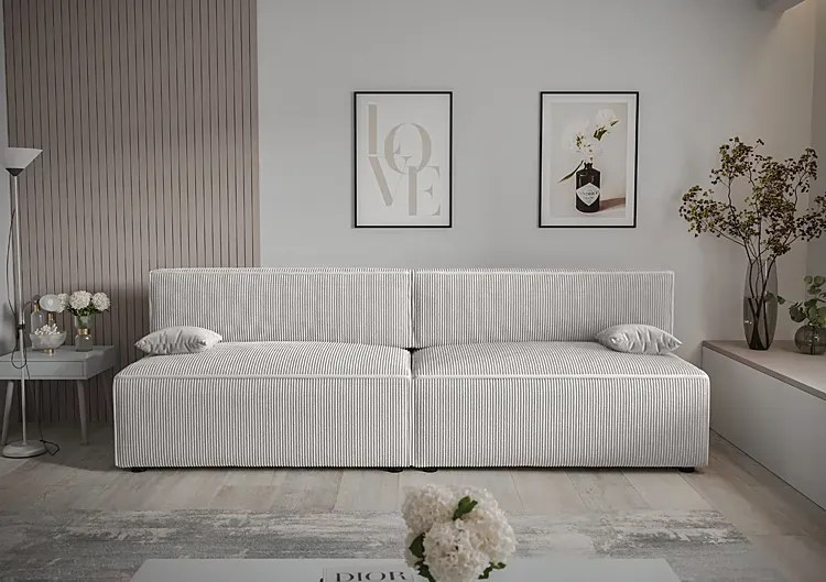 Biała rozkładana sofa - Lider 3X