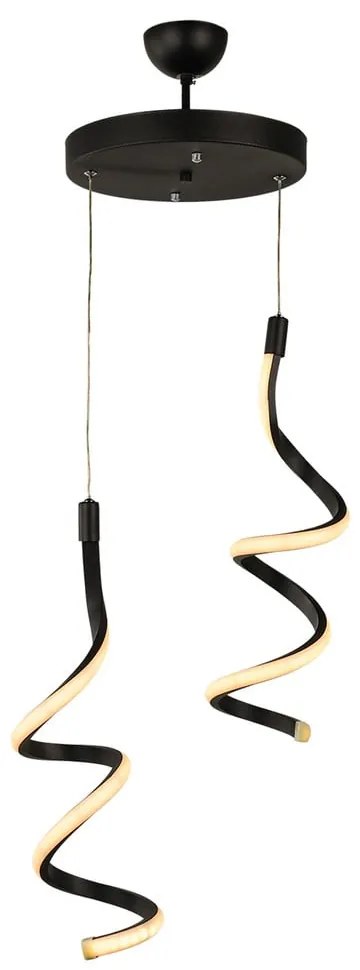 Czarna metalowa lampa wisząca LED ø 25 cm Hilton – Squid Lighting