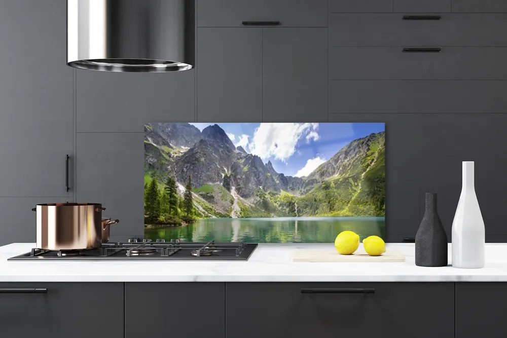 Panel Szklany Krystaliczne Jezioro W Górach