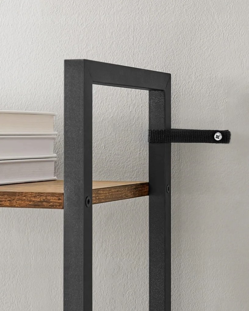 Regał na książki TAYLOR 6 półek 186x60cm, rustykalny brąz