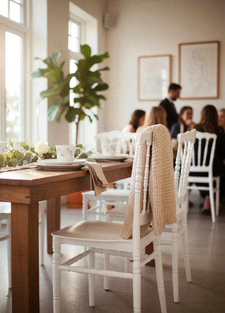 Białe krzesło sztaplowane chiavari C7-B63