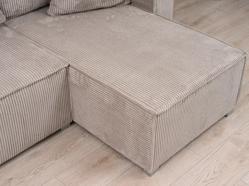Narożnik SMART COSARO w kolorze granatowym, dwustronny + 2 poduszki GRATIS