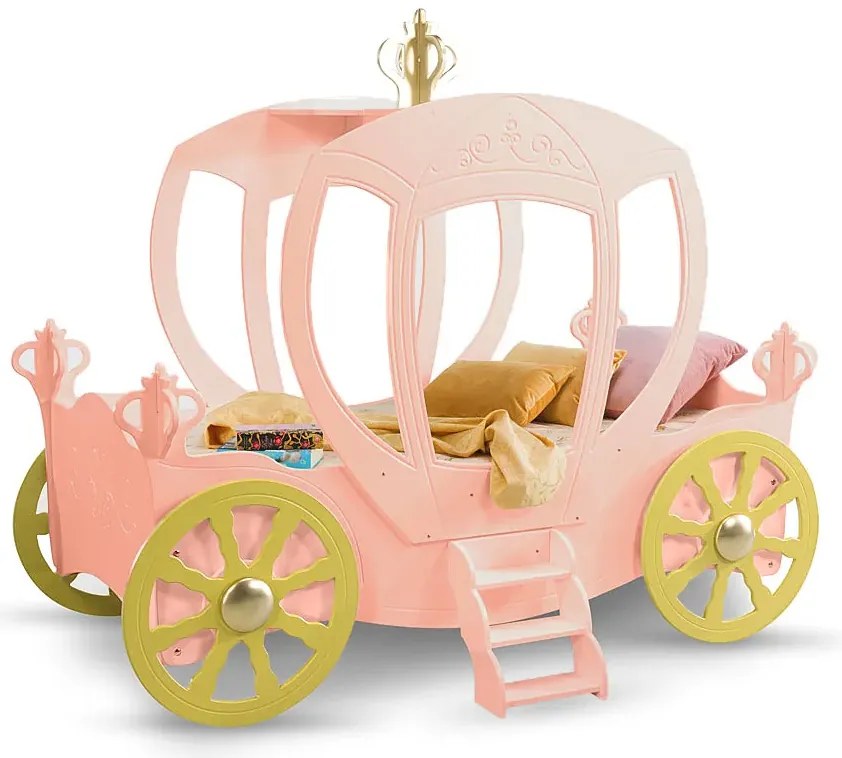 Różowe łóżko karoca dla dziewczynki C5-H08