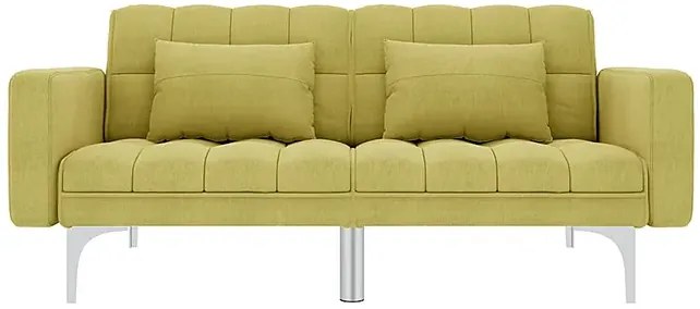 Rozkładana dwuosobowa zielona sofa - Kvetos 2D
