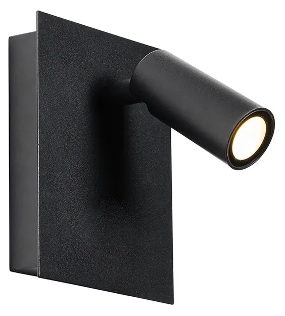 Zewnetrzna Nowoczesna lampa ścienna zewnętrzna czarna w komplecie z LED IP54 - Simon Nowoczesny Oswietlenie zewnetrzne