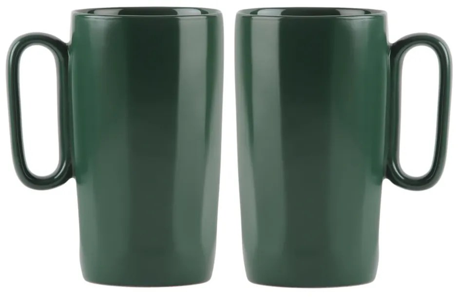 Ciemnozielone kamionkowe kubki zestaw 2 szt. 330 ml Fuori – Vialli Design