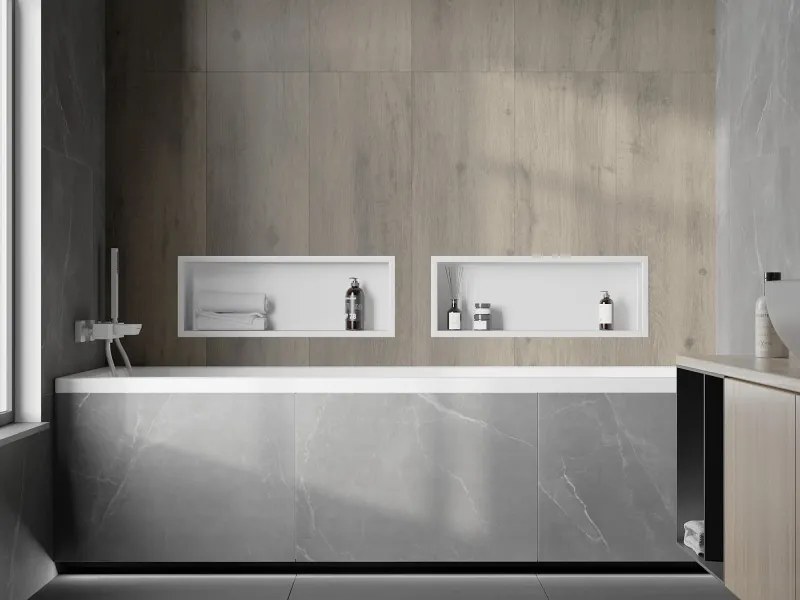Mexen X-Wall-R półka wnękowa z kołnierzem 60 x 20 cm, biała - 1920602010