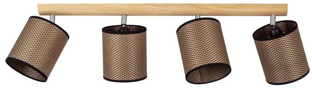 Spot-Light 2047401011553 - Oprawa punktowa BENITA 4xE27/25W/230V dąb