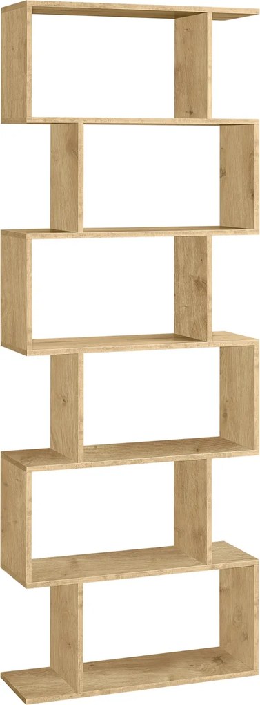 Regał asymetryczny nowoczesny Faro 061, dąb artisan, 190 cm