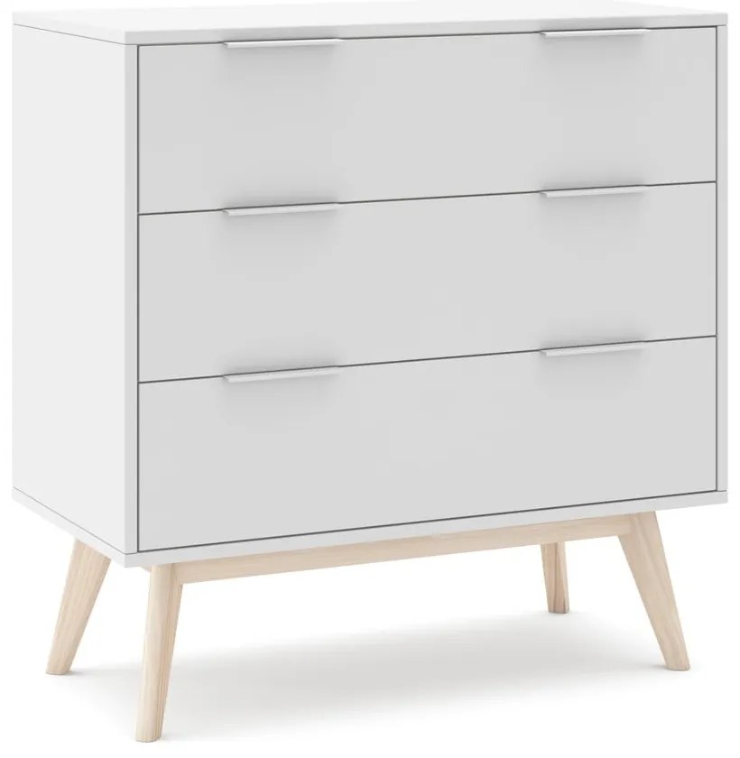 Biała niska komoda 80x83 cm Campus – Marckeric