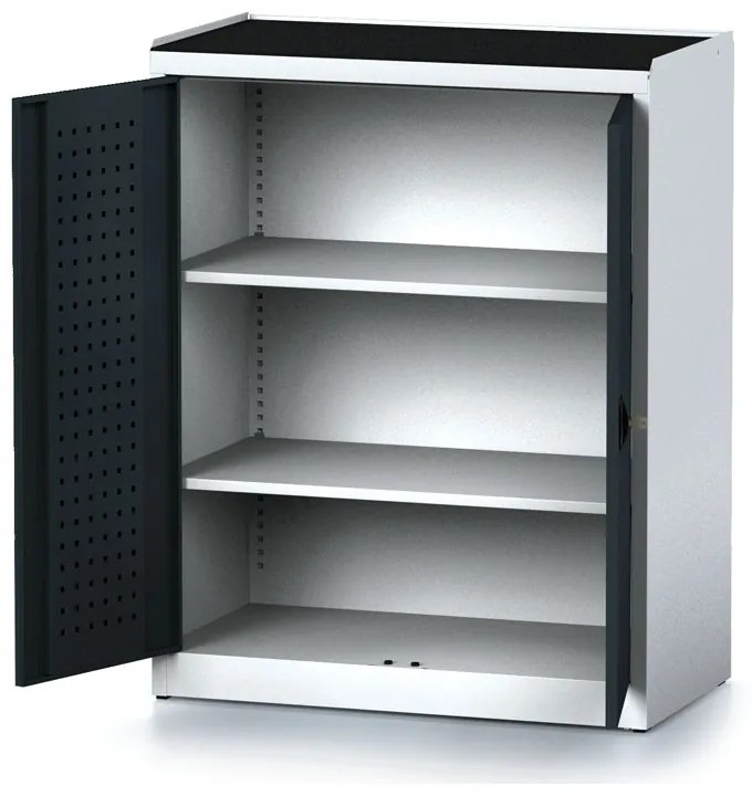 Szafa warsztatowa MECHANIC, 1170 x 920 x 500 mm, 2 półki, antracytowe drzwi