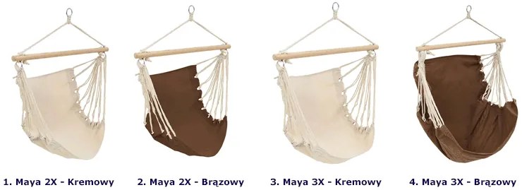 Brązowa huśtawka brazylijska ogrodowa B4-T13