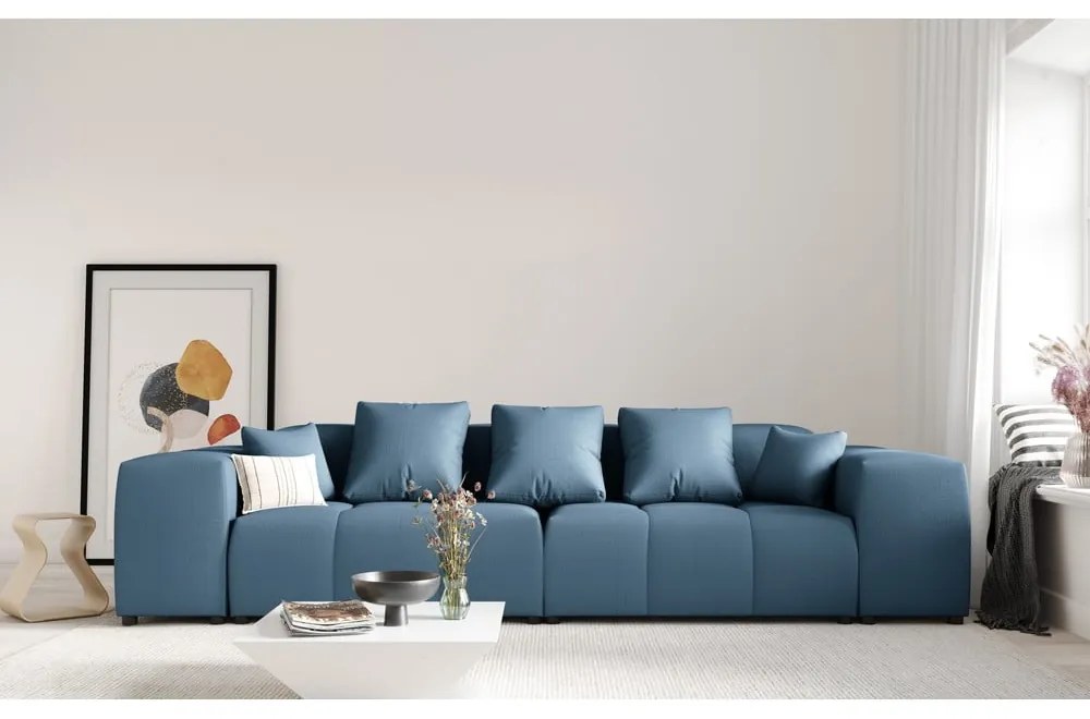 Niebieska sofa 320 cm Rome – Cosmopolitan Design