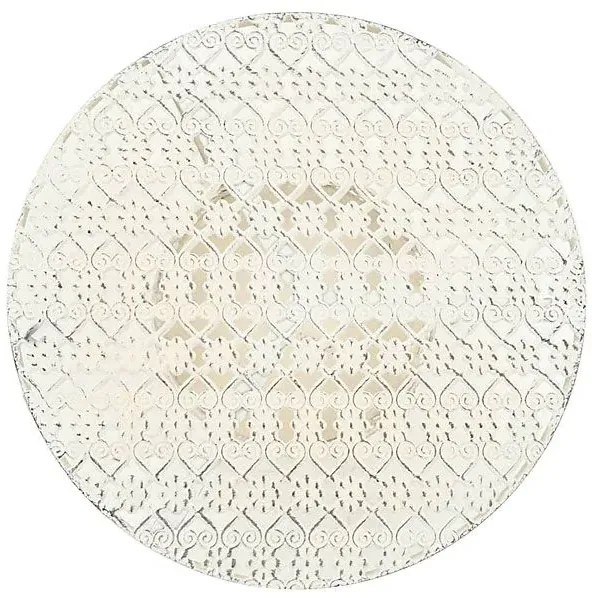 Romantyczny okrągły stolik vintage Roko - biały