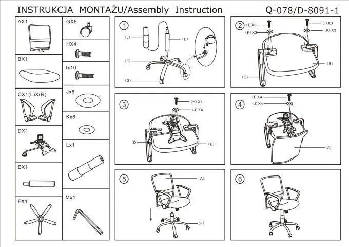 FOTEL OBROTOWY Q-078 CZARNY SIGNAL