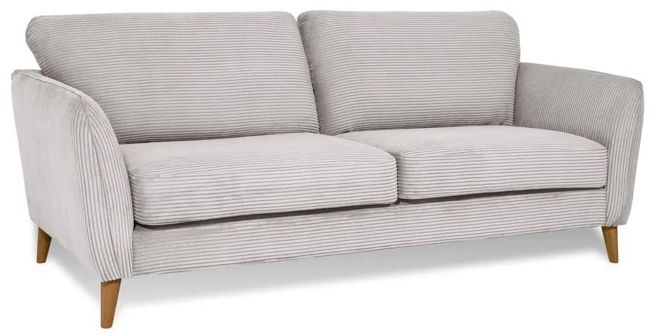 Jasnoszara sztruksowa sofa 206 cm Paris – Scandic