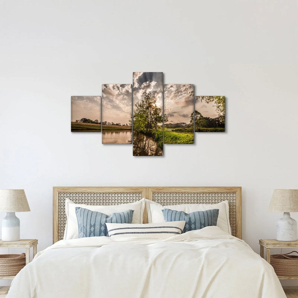 Obraz natury z promieniami (125x70 cm)