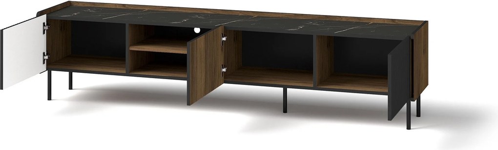 Szafka RTV stojąca KREON 200 cm do Salonu pod Telewizor - Brązowy