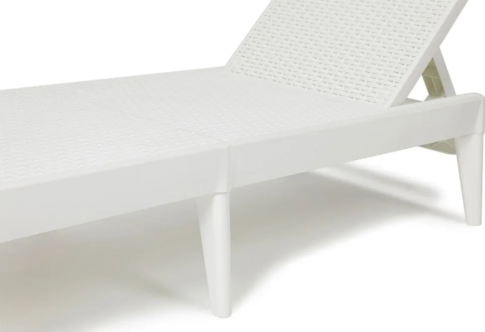 NUMANA, Leżak ogrodowy plastikowy, biały