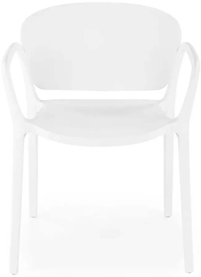 Białe minimalistyczne krzesło ogrodowe - Koloso
