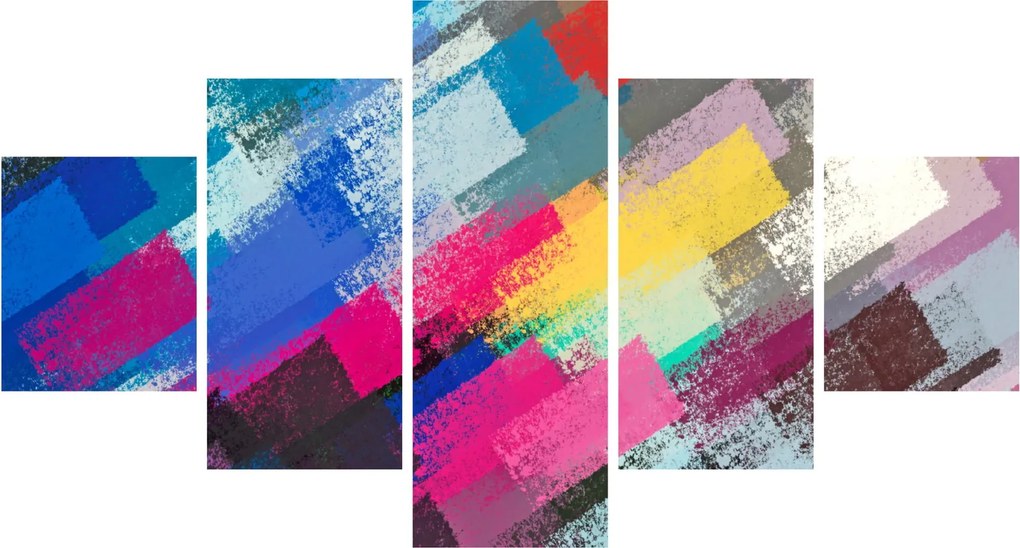 Obraz - Kolorowe pociągnięcia pędzlem (125x70 cm)