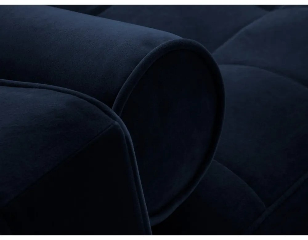 Niebieska aksamitna rozkładana sofa Milo Casa Santo