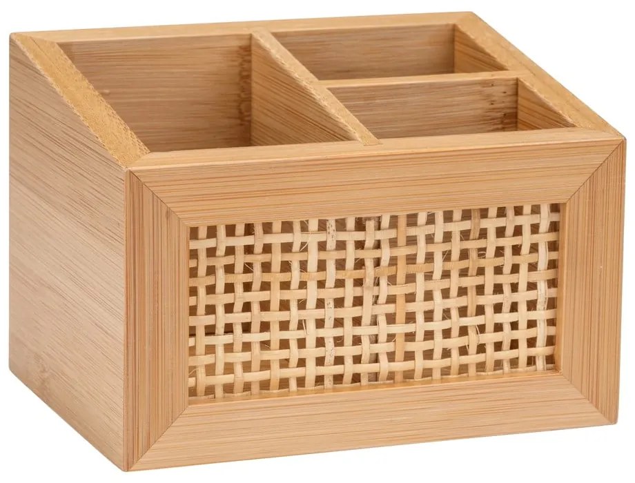 Bambusowy organizer łazienkowy Wenko Allegre, 12x9 cm