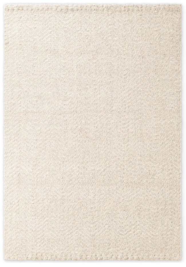Kremowy dywan z mieszanki wełny tkany ręcznie 80x150 cm Majoli – Elle Decoration