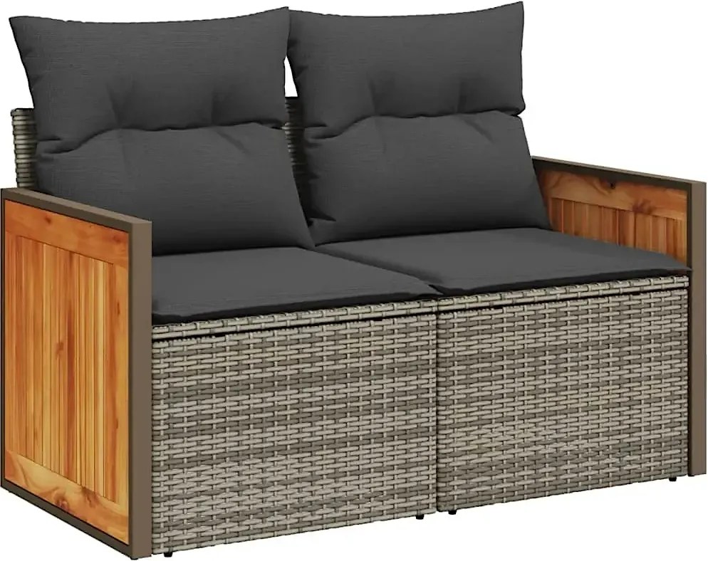 Sofa ogrodowa z czarnymi poduszkami Z2-S10