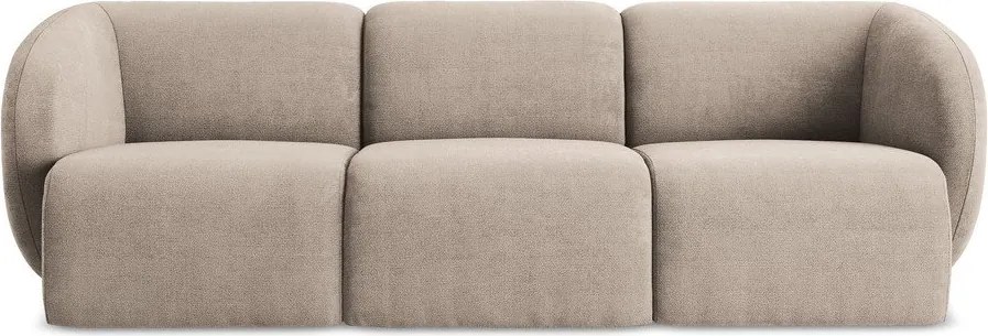 Jasnobrązowa sofa z tkaniny szenilowej 244 cm Lani – Makamii