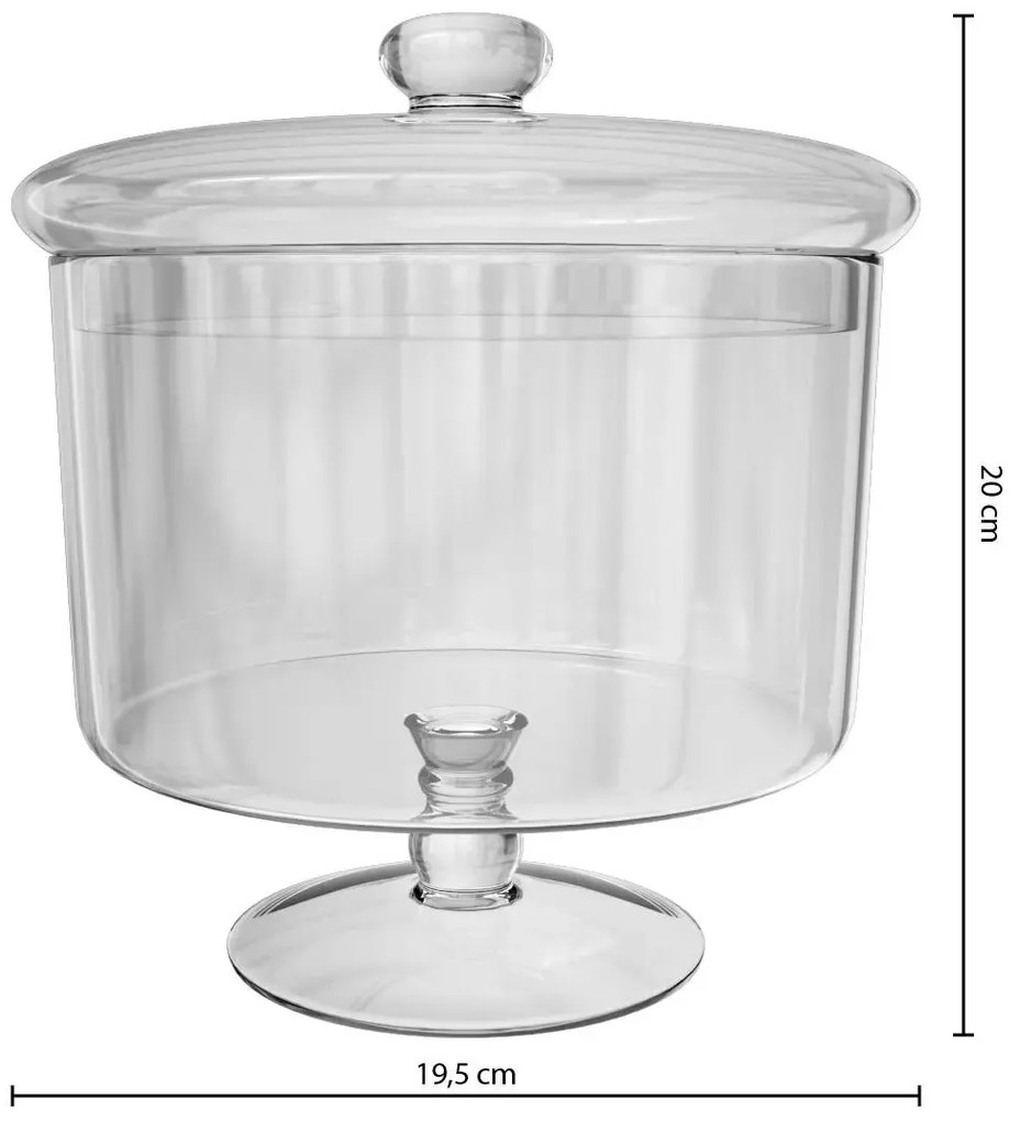 Słoik na ciastka na nóżce, z pokrywką