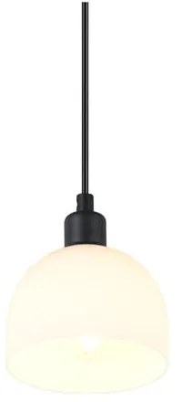 Biała lampa wisząca ze szklanym kloszem ø 12 cm Molly – Trio